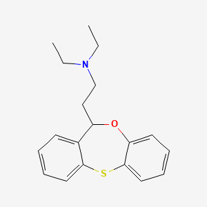 molecular formula C19H23NOS B12769710 N,N-Diethyl-11H-dibenzo(b,e)(1,4)oxathiepin-11-ethanamine CAS No. 81320-29-8