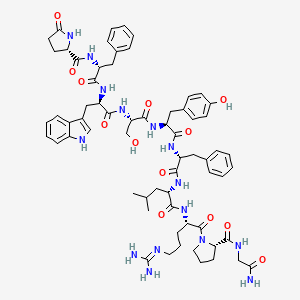 molecular formula C65H83N15O13 B12769731 LHRH, phe(2)-trp(3)-phe(6)- CAS No. 63722-14-5