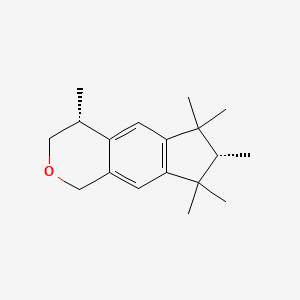 molecular formula C18H26O B12769746 Hexamethylindanopyran, (4R,7S)- CAS No. 172339-63-8