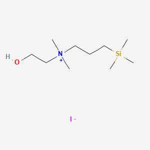molecular formula C10H26INOSi B12769809 Dimethyl(2-hydroxyethyl)(3-(trimethylsilyl)propyl)ammonium iodide CAS No. 84584-63-4
