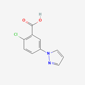 molecular formula C10H7ClN2O2 B1276985 2-Chloro-5-(1H-pyrazol-1-yl)benzoic acid CAS No. 957509-90-9