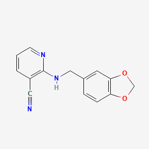 2-[(1,3-Benzodioxol-5-ylmethyl)amino]nicotinonitrile