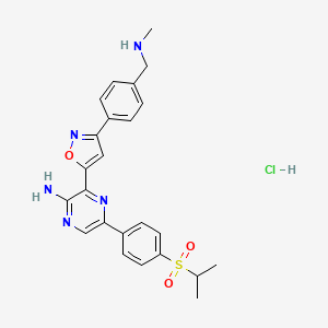 molecular formula C24H26ClN5O3S B12769918 Berzosertib hydrochloride CAS No. 1428935-04-9
