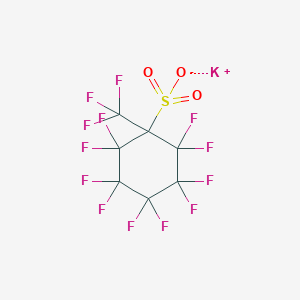 molecular formula C7F13KO3S B12769982 Potassium decafluoro(trifluoromethyl)cyclohexanesulphonate CAS No. 68156-07-0