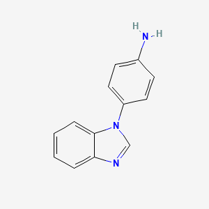 molecular formula C13H11N3 B1277001 4-(1H-benzimidazol-1-yl)aniline CAS No. 52708-36-8