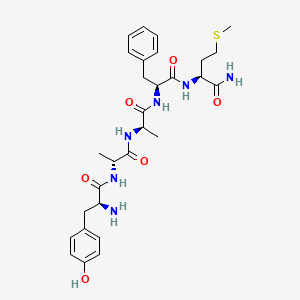 molecular formula C29H40N6O6S B12770014 Enkephalinamide-met, ala(2,3)- CAS No. 75059-08-4