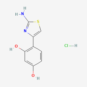 molecular formula C9H9ClN2O2S B1277003 4-(2-amino-1,3-thiazol-4-yl)benzene-1,3-diol Hydrochloride CAS No. 472979-20-7