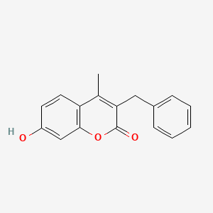 molecular formula C17H14O3 B1277005 3-Benzyl-7-hydroxy-4-methyl-2H-chromen-2-one CAS No. 86-44-2
