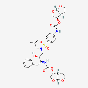 molecular formula C34H45N3O11S B12770081 Darunavir dicarbamate CAS No. 1971057-59-6
