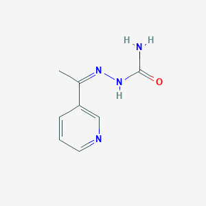 molecular formula C8H10N4O B1277009 {[1-(Pyridin-3-yl)ethylidene]amino}urea CAS No. 6335-40-6