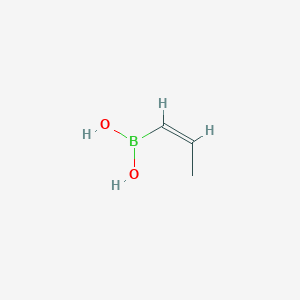 molecular formula C3H7BO2 B1277010 cis-1-Propene-1-boronic acid CAS No. 6336-44-3