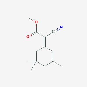 molecular formula C13H17NO2 B12770110 Methyl 2-(3,5,5-trimethyl-2-cyclohexenylidene)cyanoacetate CAS No. 78814-22-9