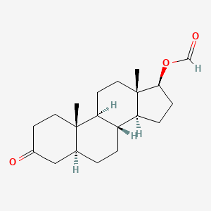 molecular formula C20H30O3 B12770120 Androstanolone formate CAS No. 4589-90-6
