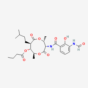 molecular formula C26H36N2O9 B12770139 Antimycin A7b CAS No. 197791-89-2