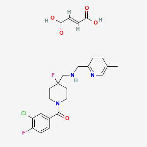 molecular formula C24H26ClF2N3O5 B12770140 Befiradol fumarate CAS No. 208110-65-0