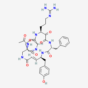molecular formula C37H47N9O8 B12770155 Cyclotheonamide B CAS No. 129033-05-2