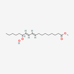 molecular formula C19H34O4 B12770169 9,11-Octadecadienoic acid, 13-hydroperoxy-, methyl ester, (E,E)- CAS No. 32671-93-5