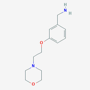 molecular formula C13H20N2O2 B1277017 [3-(2-吗啉乙氧基)苯基]甲胺 CAS No. 857284-08-3