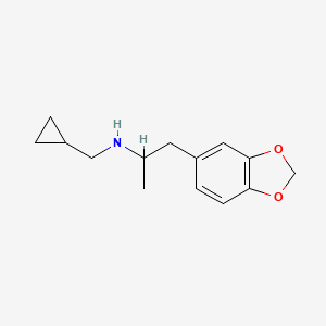 molecular formula C14H19NO2 B12770183 Methylenedioxycyclopropylmethylamphetamine CAS No. 22698-08-4
