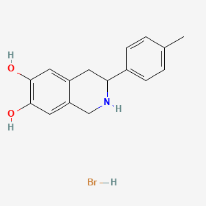 molecular formula C16H18BrNO2 B12770187 6,7-Dihydroxy-3-(4-tolyl)-1,2,3,4-tetrahydroisoquinoline hydrobromide CAS No. 87203-96-1