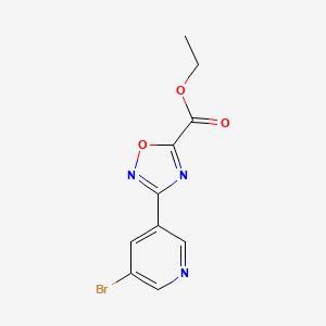 molecular formula C10H8BrN3O3 B1277021 3-(5-溴吡啶-3-基)-1,2,4-恶二唑-5-羧酸乙酯 CAS No. 850375-34-7