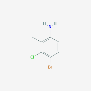 molecular formula C7H7BrClN B1277023 4-溴-3-氯-2-甲基苯胺 CAS No. 627531-47-9