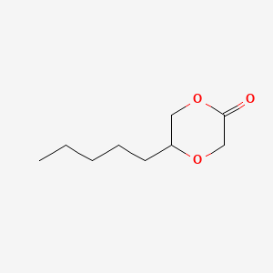 molecular formula C9H16O3 B12770230 5-Pentyl-1,4-dioxan-2-one CAS No. 93263-93-5