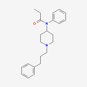 molecular formula C23H30N2O B12770277 N-Phenyl-N-(1-(3-phenylpropyl)-4-piperidinyl)propanamide CAS No. 59708-54-2