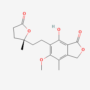 molecular formula C17H20O6 B12770281 Mycophenolic acid lactone, (R)- CAS No. 1322681-38-8