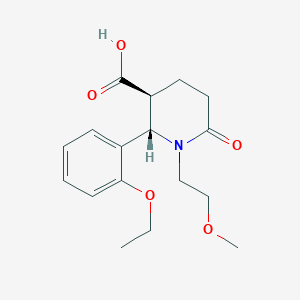 molecular formula C17H23NO5 B1277035 (2S,3S)-2-(2-ethoxyphenyl)-1-(2-methoxyethyl)-6-oxopiperidine-3-carboxylic acid CAS No. 1391479-07-4