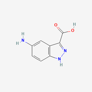 molecular formula C8H7N3O2 B1277038 5-amino-1H-indazole-3-carboxylic Acid CAS No. 78155-77-8