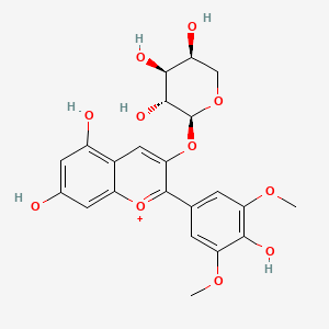 molecular formula C22H23O11+ B12770397 Malvidin 3-arabinoside cation CAS No. 785047-89-4