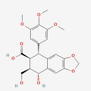 molecular formula C22H24O9 B12770402 Picropodophyllic acid CAS No. 477-67-8