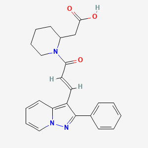 molecular formula C23H23N3O3 B12770440 Wkr5EU6NQ3 CAS No. 143955-46-8