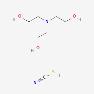 molecular formula C6H15NO3.CHNS<br>C7H16N2O3S B12770479 Triethanolamine thiocyanate CAS No. 7048-26-2