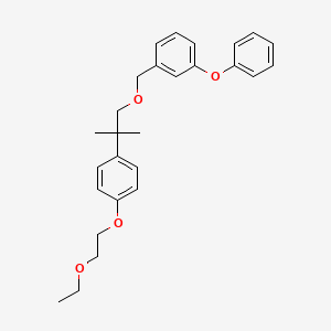 molecular formula C27H32O4 B12770507 3-Phenoxybenzyl 2-(4-(2-ethoxyethoxy)phenyl)-2-methylpropyl ether CAS No. 80853-92-5