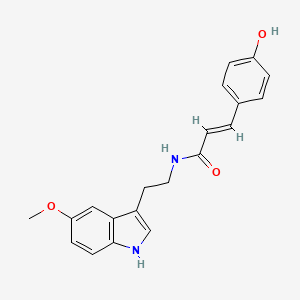 molecular formula C20H20N2O3 B12770552 Coumaroyl methoxytryptamine CAS No. 366452-03-1