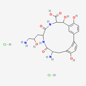 molecular formula C23H30Cl2N4O8 B12770561 Biphenomycin A CAS No. 95485-50-0