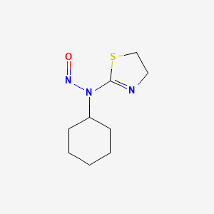 molecular formula C9H15N3OS B12770620 2-Thiazoline, 2-(cyclohexylnitrosamino)- CAS No. 80672-60-2