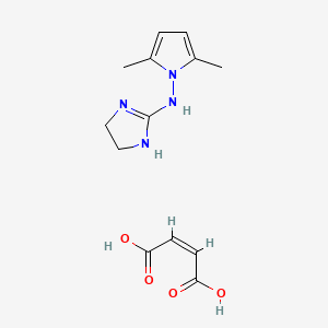 molecular formula C13H18N4O4 B12770703 N-(4,5-Dihydroimidazol-2-ylamino)-2,5-dimethylpyrrole maleate CAS No. 89151-79-1