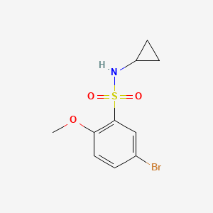 molecular formula C10H12BrNO3S B1277072 5-bromo-N-cyclopropyl-2-methoxybenzenesulfonamide CAS No. 914302-35-5
