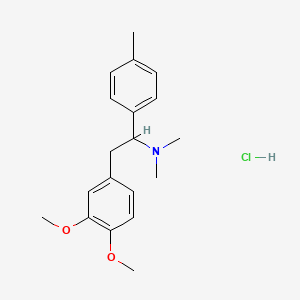 molecular formula C19H26ClNO2 B12770750 N,N-Dimethyl-2-(3,4-dimethoxyphenyl)-1-(4-tolyl)ethylamine hydrochloride CAS No. 87203-68-7