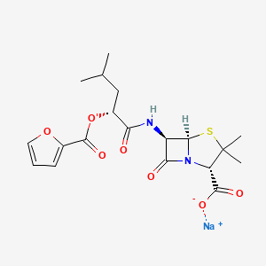 molecular formula C19H23N2NaO7S B12770783 Furbucillin sodium CAS No. 37760-01-3