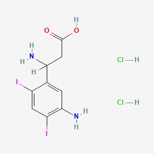molecular formula C9H12Cl2I2N2O2 B12770789 Betamin CAS No. 18071-61-9