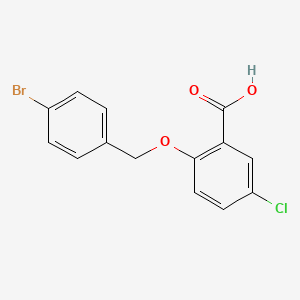 molecular formula C14H10BrClO3 B1277079 2-[(4-溴苯甲基)氧基]-5-氯苯甲酸 CAS No. 938357-62-1