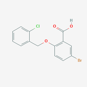 molecular formula C14H10BrClO3 B1277083 5-溴-2-[(2-氯苄基)氧基]苯甲酸 CAS No. 62176-33-4