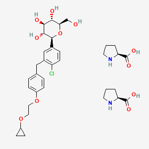 molecular formula C34H47ClN2O11 B12770832 Bexagliflozin diproline CAS No. 1118567-48-8