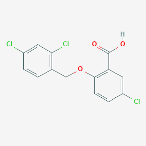 molecular formula C14H9Cl3O3 B1277084 5-Chloro-2-[(2,4-dichlorobenzyl)oxy]benzoic acid CAS No. 938315-53-8