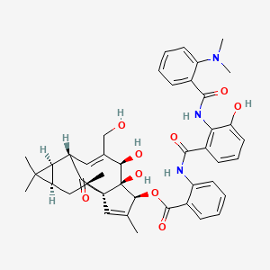 molecular formula C43H47N3O9 B12770850 Milliamine C CAS No. 49620-09-9