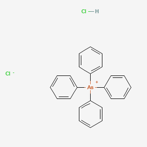 molecular formula C24H21AsCl2 B12770877 Tetraphenylarsonium chloride hydrochloride CAS No. 73003-83-5